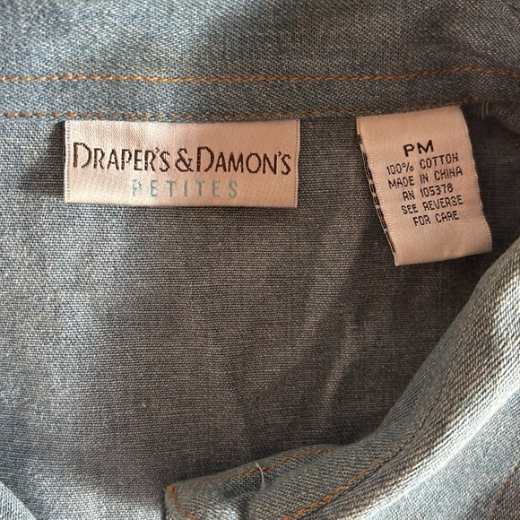 Drapers & Damon's Women's Button Up Collared Long Sleeve Beaded Jacket Size PM - Picture 4 of 5